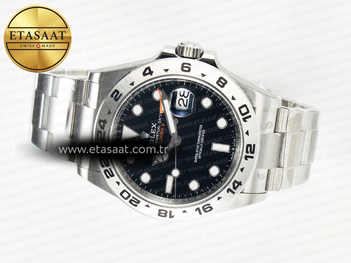 Rolex Explorer II 42mm 226570 904L SS Clean 1:1 Best Edition Black Dial on Bracelet DD3285 CHS - Görsel 9