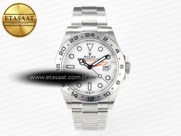 Rolex Explorer II 42mm 226570 Clean Beyaz Kadran DD3285 Eta Saat - 1:1 Süper KlReplika Saat