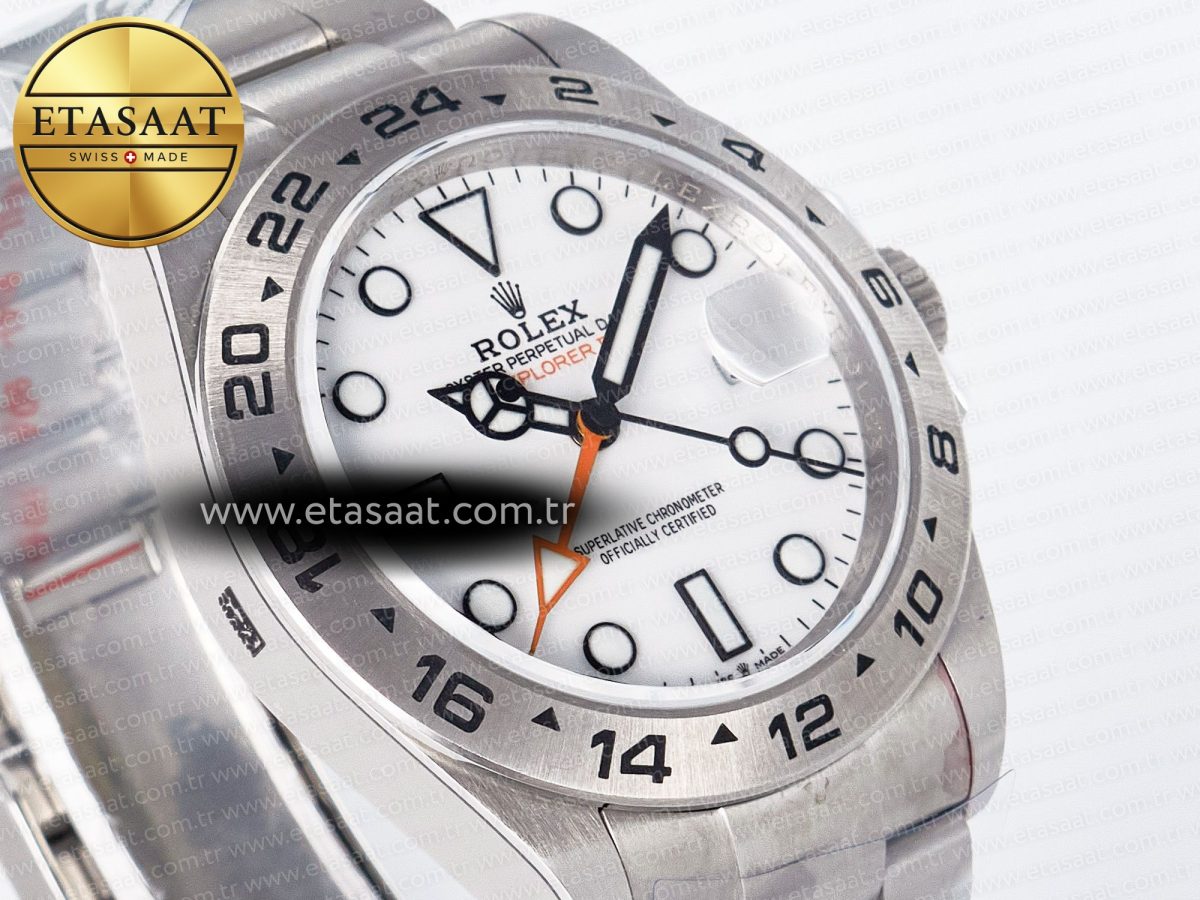 Rolex Explorer II 42mm 226570 904L White Dial on Bracelet SH3285-2 - Görsel 5
