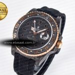 Rolex GMT Carbon DIWF Best Edition Black Carbon Dial Markers on Black Nylon Strap SA3186