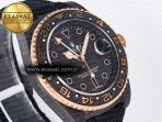 Rolex GMT Carbon DIWF Best Edition Black Carbon Dial Markers on Black Nylon Strap SA3186 - Görsel 5