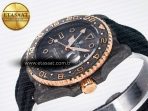 Rolex GMT Carbon DIWF Best Edition Black Carbon Dial Markers on Black Nylon Strap SA3186 - Görsel 6