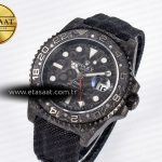 Rolex GMT Carbon DIWF Best Edition Black Carbon Dial SS Markers on Black Nylon Strap SA3285