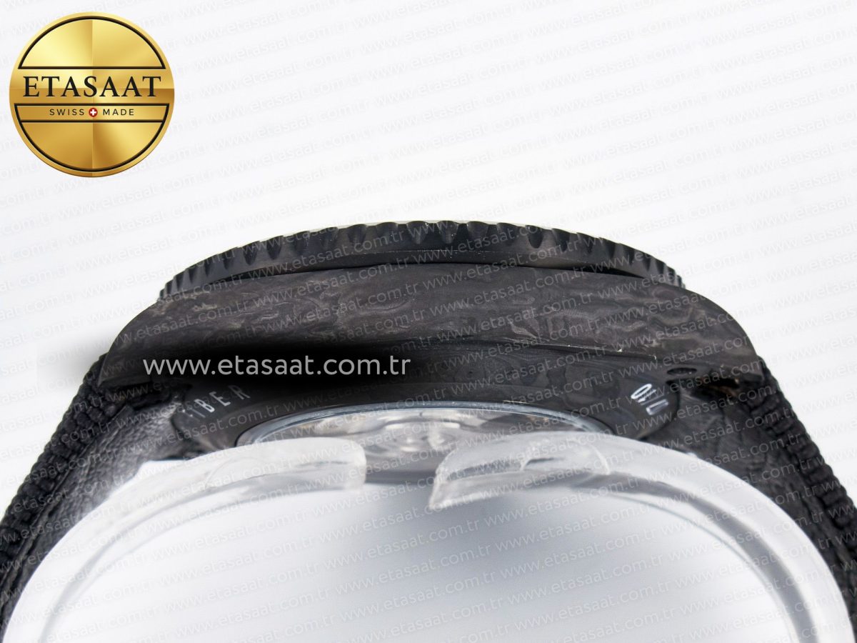 Rolex GMT Carbon DIWF Best Edition Black Carbon Dial SS Markers on Black Nylon Strap SA3285 - Görsel 14