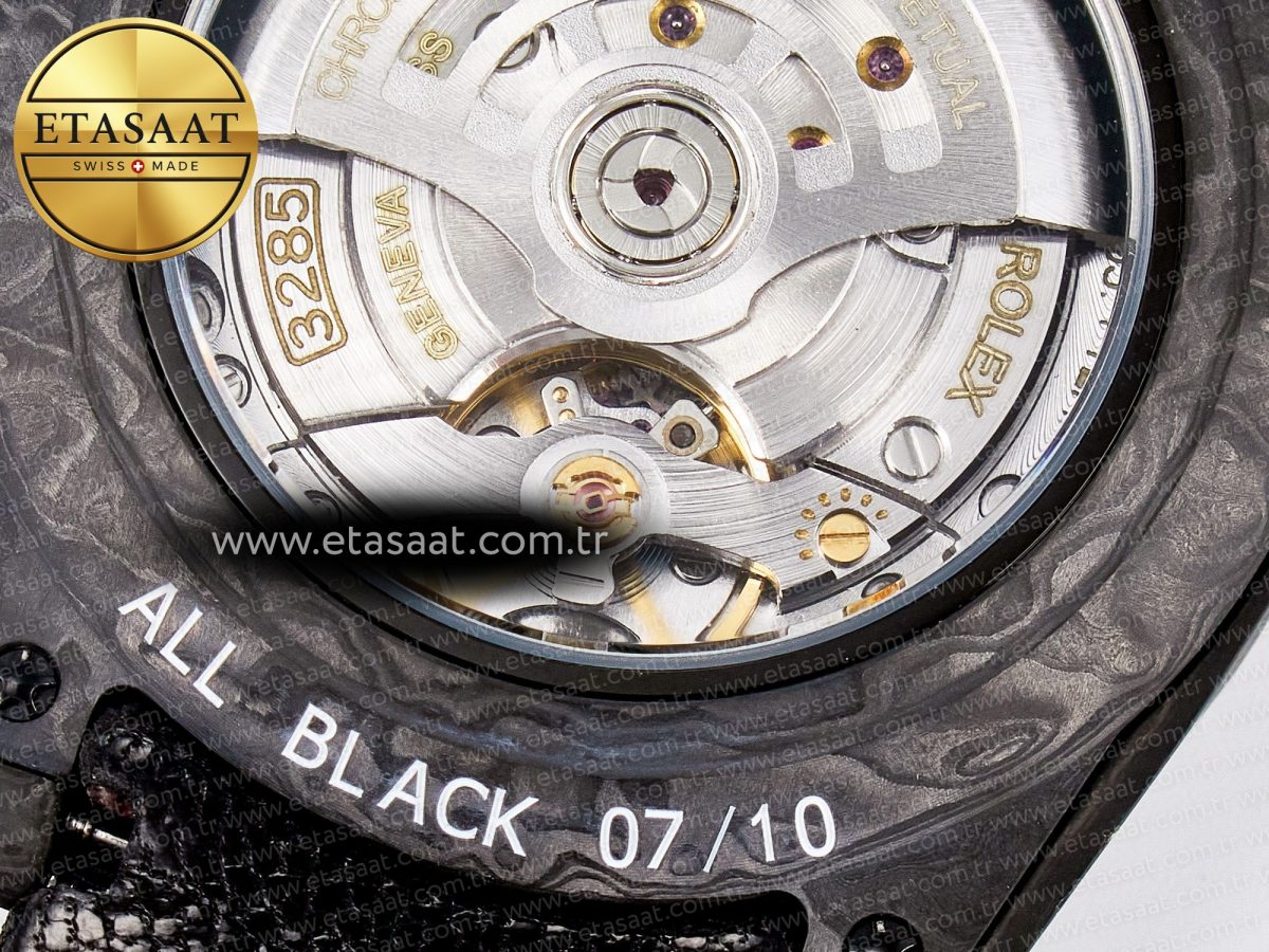 Rolex GMT Carbon DIWF Best Edition Black Carbon Dial SS Markers on Black Nylon Strap SA3285 - Görsel 21