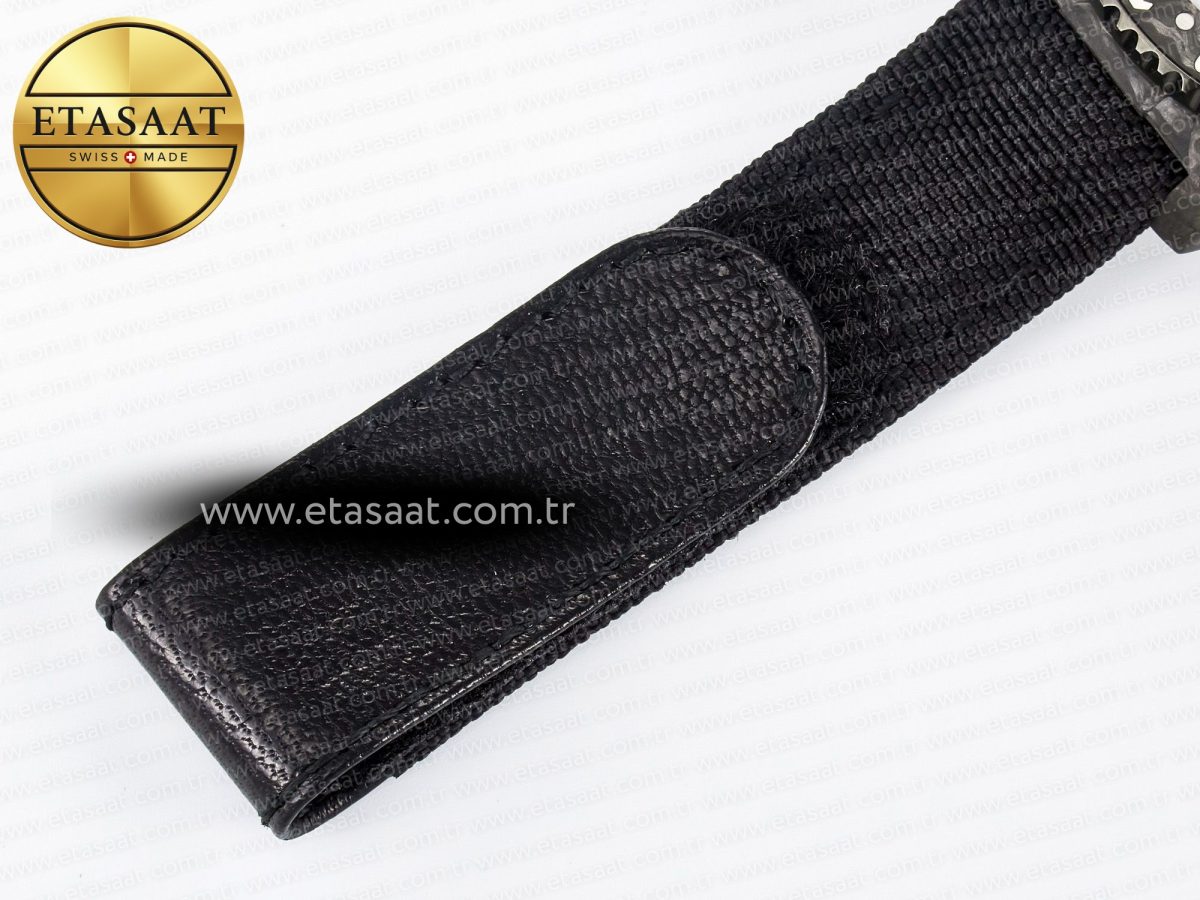 Rolex GMT Carbon DIWF Best Edition Black Carbon Dial SS Markers on Black Nylon Strap SA3285 - Görsel 23