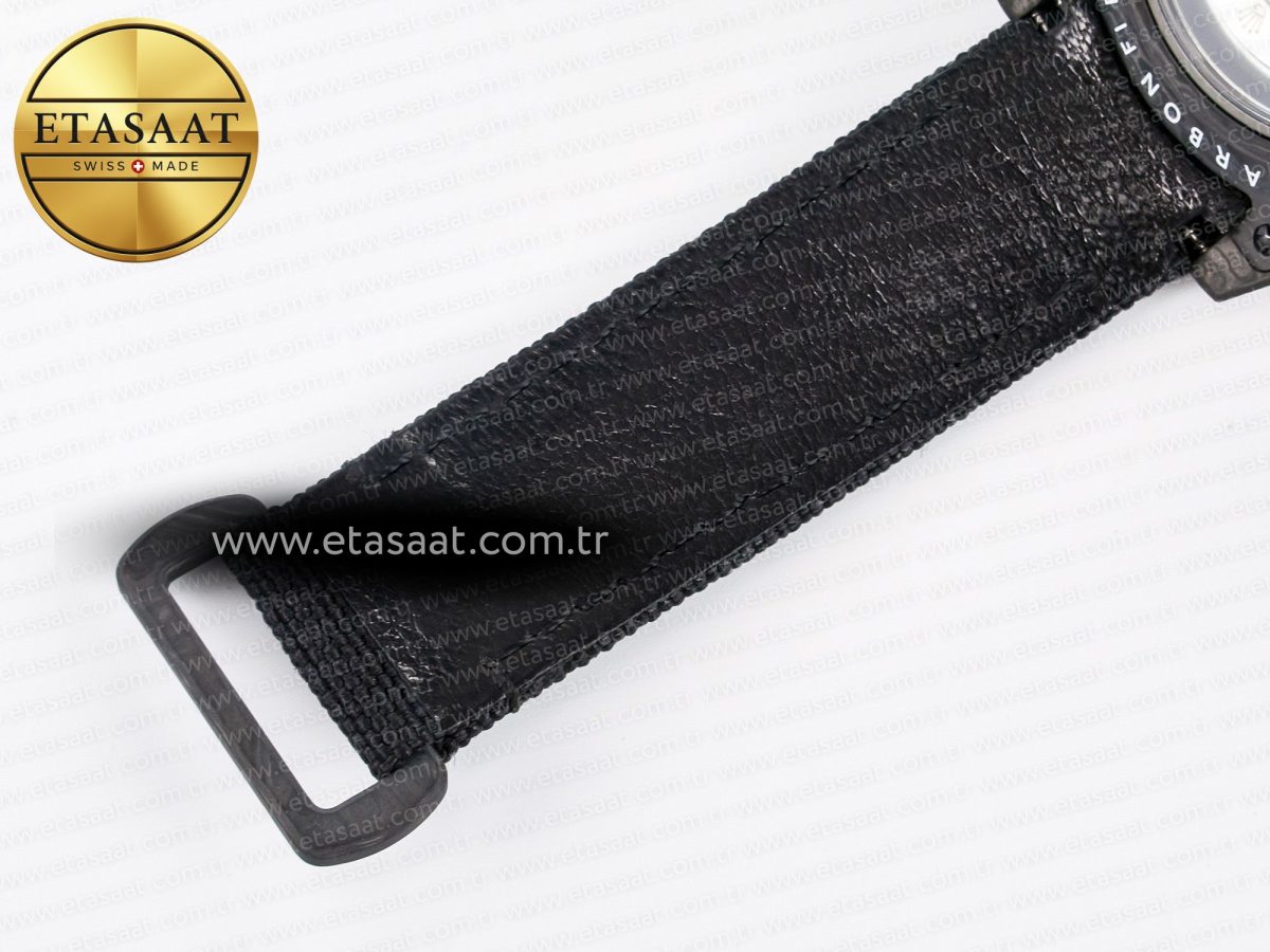 Rolex GMT Carbon DIWF Best Edition Black Carbon Dial SS Markers on Black Nylon Strap SA3285 - Görsel 25