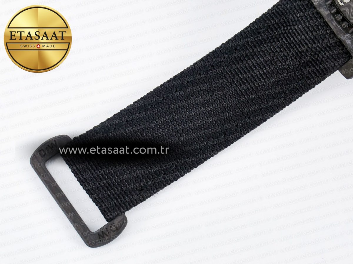 Rolex GMT Carbon DIWF Best Edition Black Carbon Dial SS Markers on Black Nylon Strap SA3285 - Görsel 26
