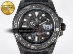 Rolex GMT Carbon DIWF Best Edition Black Carbon Dial SS Markers on Black Nylon Strap SA3285 - Görsel 4