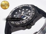 Rolex GMT Carbon DIWF Best Edition Black Carbon Dial SS Markers on Black Nylon Strap SA3285 - Görsel 6