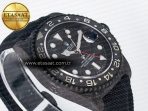 Rolex GMT Carbon DIWF Best Edition Black Carbon Dial SS Markers on Black Nylon Strap SA3285 - Görsel 7