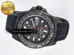 Rolex GMT Carbon DIWF Best Edition Black Carbon Dial SS Markers on Black Nylon Strap SA3285 - Görsel 9