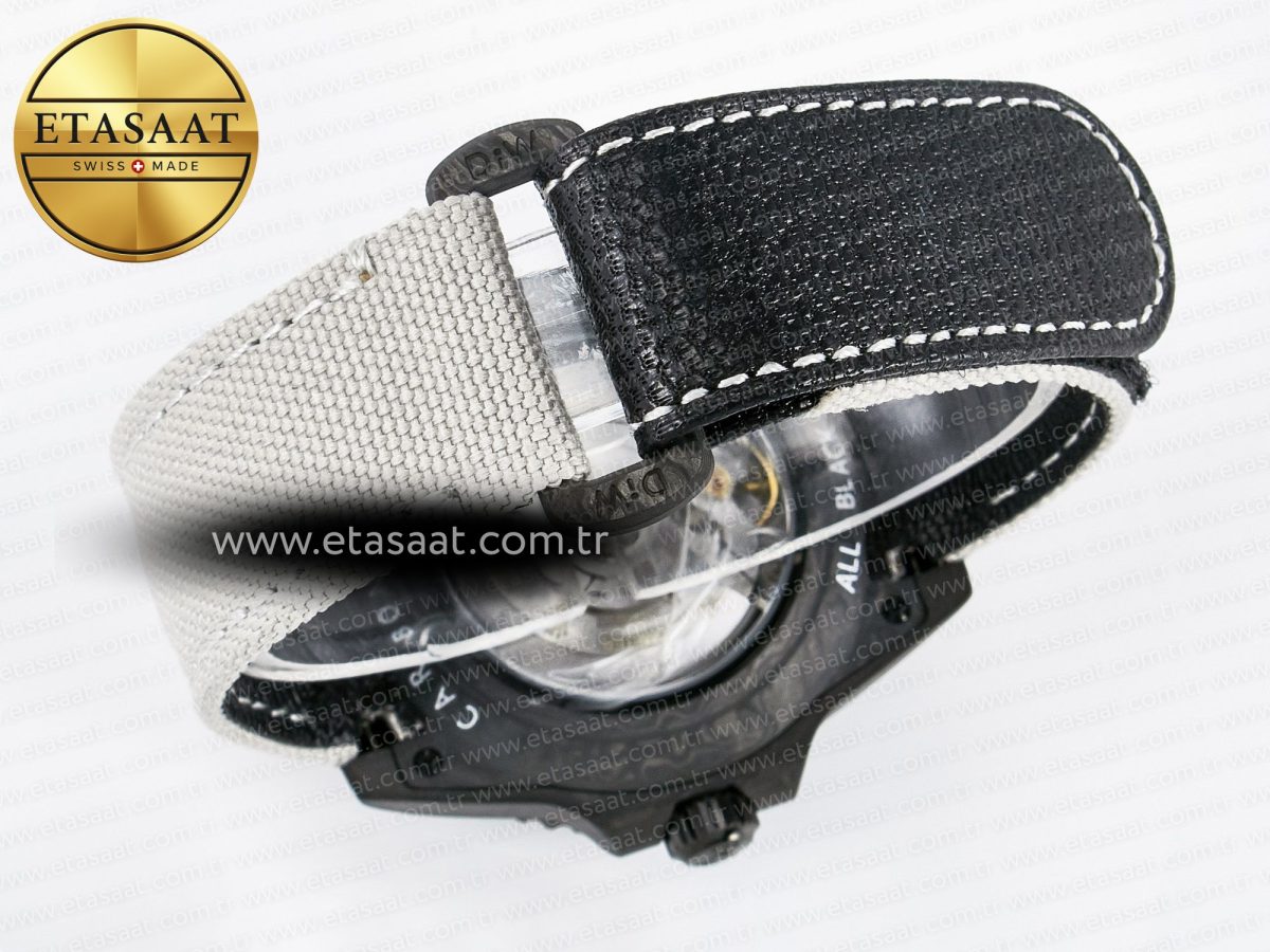 Rolex GMT Carbon Best Edition Black Carbon Dial Markers on White Nylon Strap SA3285 - Görsel 16