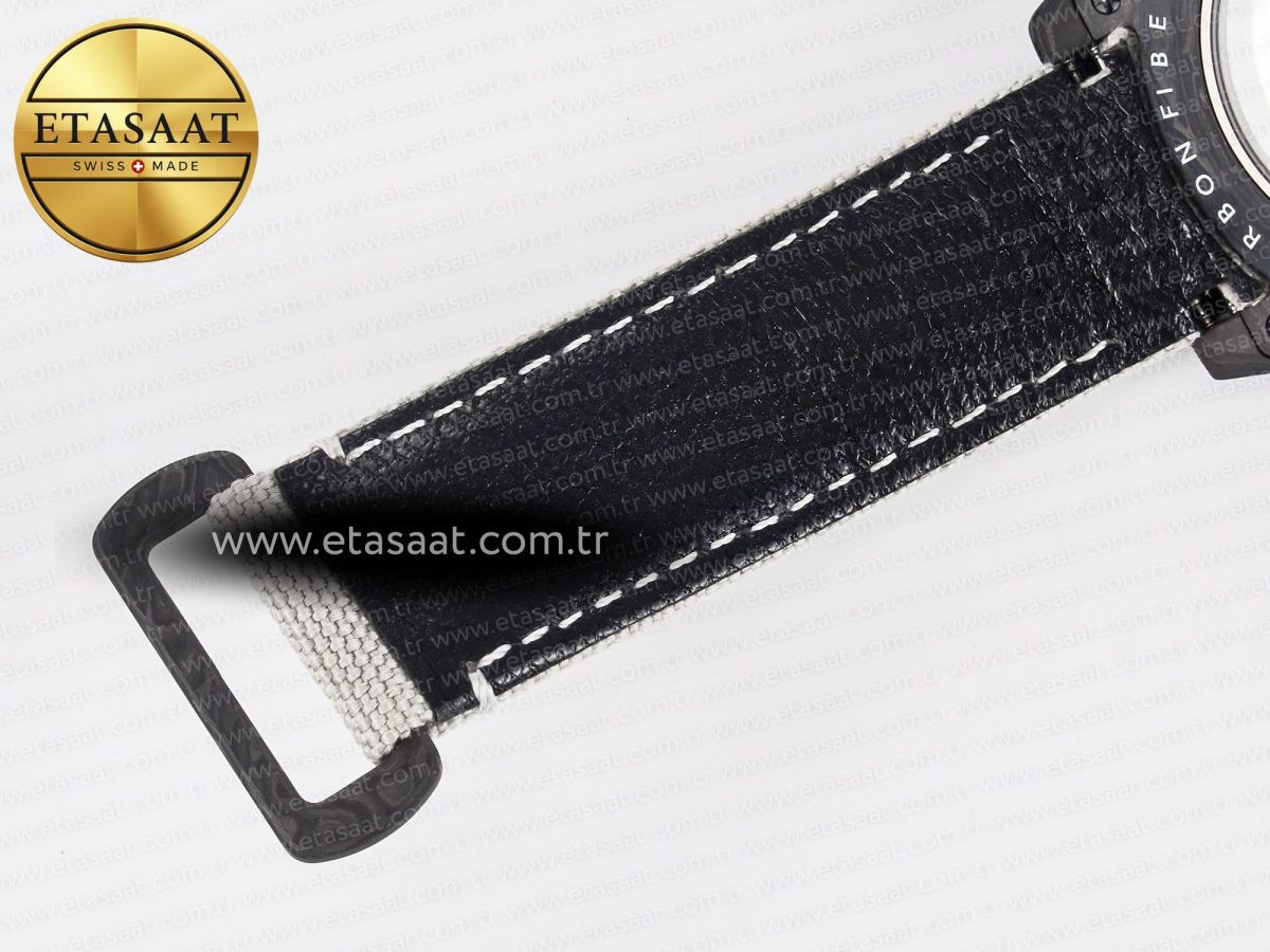 Rolex GMT Carbon Best Edition Black Carbon Dial Markers on White Nylon Strap SA3285 - Görsel 25