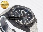 Rolex GMT Carbon Best Edition Black Carbon Dial Markers on White Nylon Strap SA3285 - Görsel 7