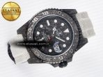 Rolex GMT Carbon Best Edition Black Carbon Dial Markers on White Nylon Strap SA3285 - Görsel 8
