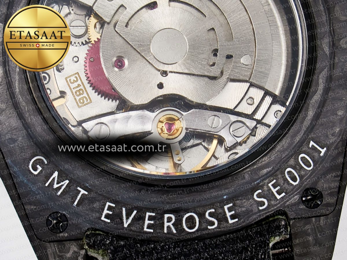 Rolex GMT Carbon DIWF Best Edition Green Arabic Dial on Green Nylon Strap SA3186 - Görsel 21