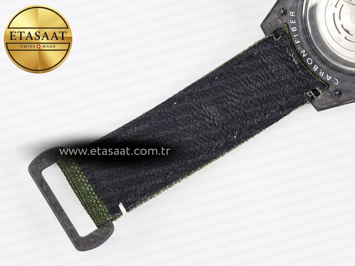 Rolex GMT Carbon DIWF Best Edition Green Arabic Dial on Green Nylon Strap SA3186 - Görsel 24