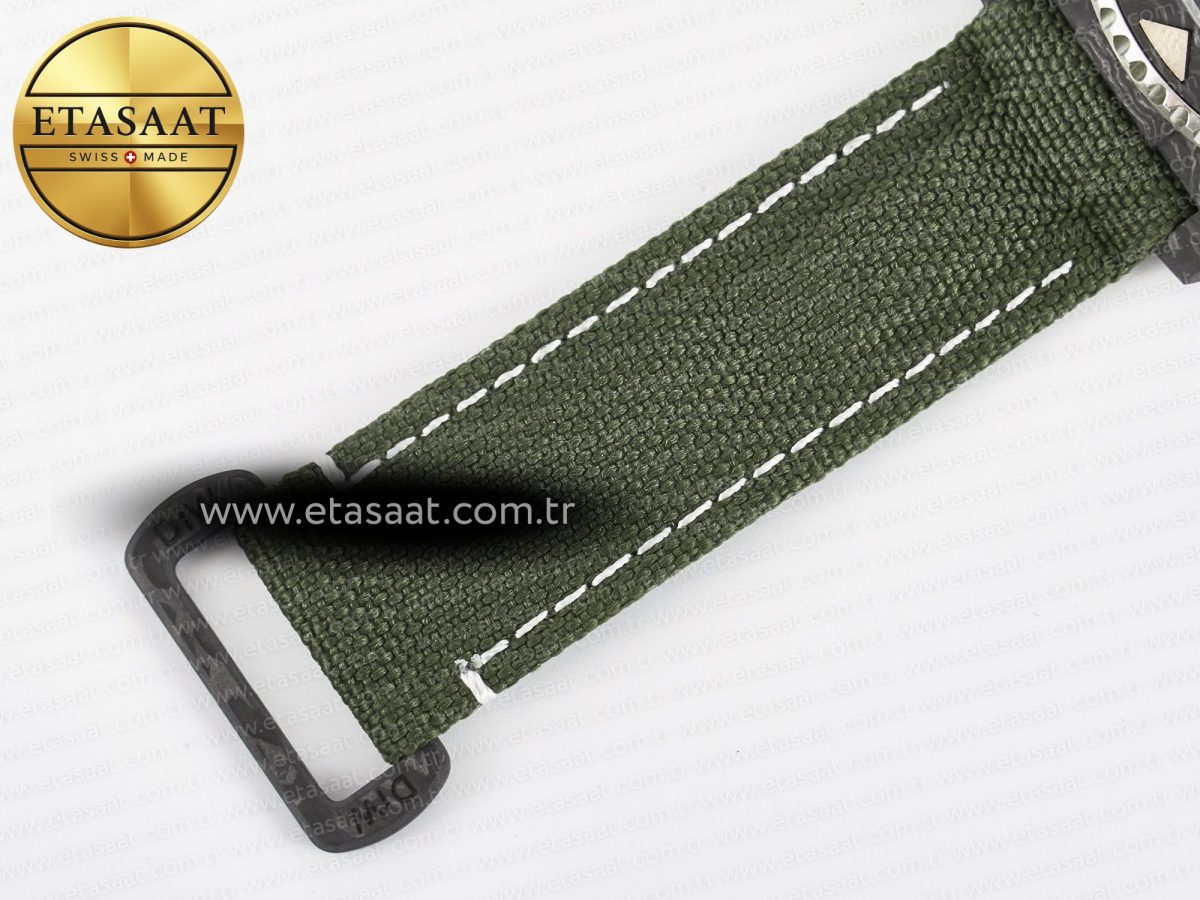 Rolex GMT Carbon DIWF Best Edition Green Arabic Dial on Green Nylon Strap SA3186 - Görsel 25