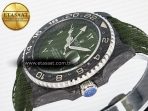 Rolex GMT Carbon DIWF Best Edition Green Arabic Dial on Green Nylon Strap SA3186 - Görsel 6
