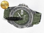 Rolex GMT Carbon DIWF Best Edition Green Arabic Dial on Green Nylon Strap SA3186 - Görsel 9