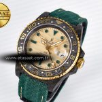 Rolex GMT Carbon DIWF Best Edition Yellow Dial on Green Nylon Strap SA3285
