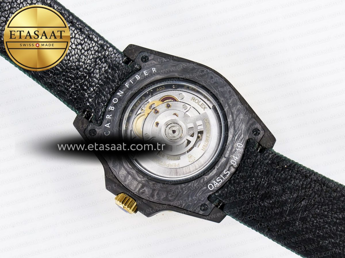 Rolex GMT Carbon DIWF Best Edition Yellow Dial on Green Nylon Strap SA3285 - Görsel 17