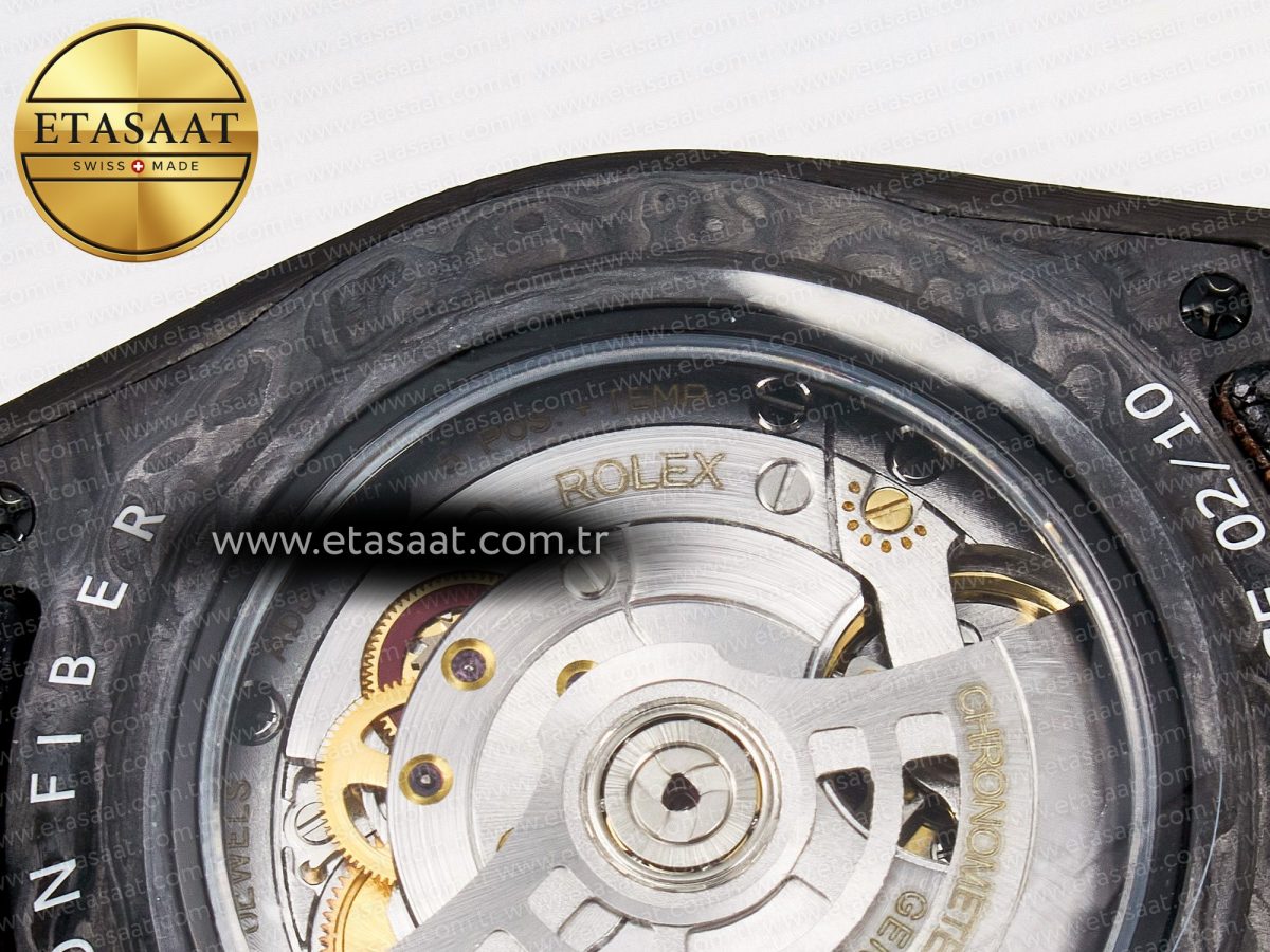 Rolex GMT Carbon Best Edition Yellow Roman Dial on Brown Nylon Strap SA3285 - Görsel 21