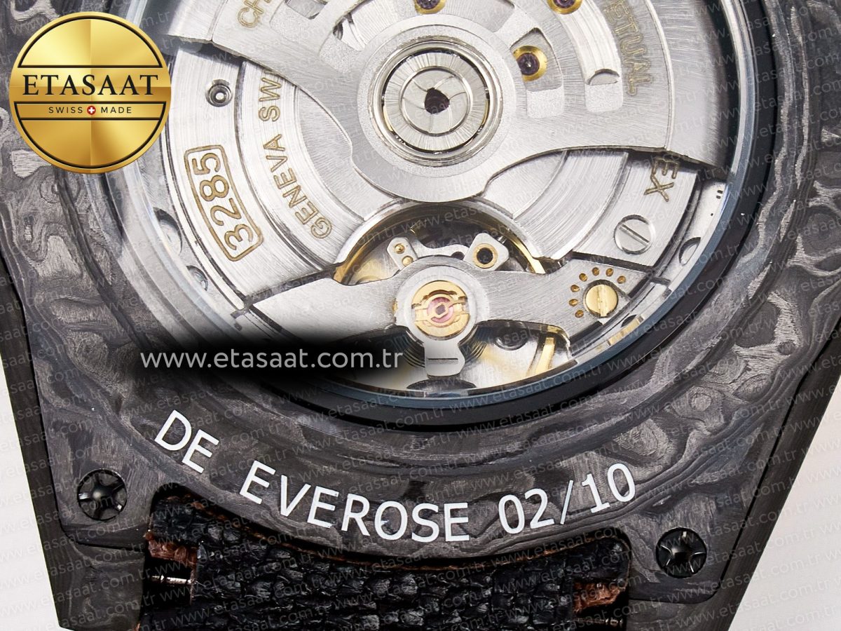 Rolex GMT Carbon Best Edition Yellow Roman Dial on Brown Nylon Strap SA3285 - Görsel 22