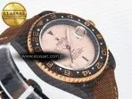 Rolex GMT Carbon Best Edition Yellow Roman Dial on Brown Nylon Strap SA3285 - Görsel 7