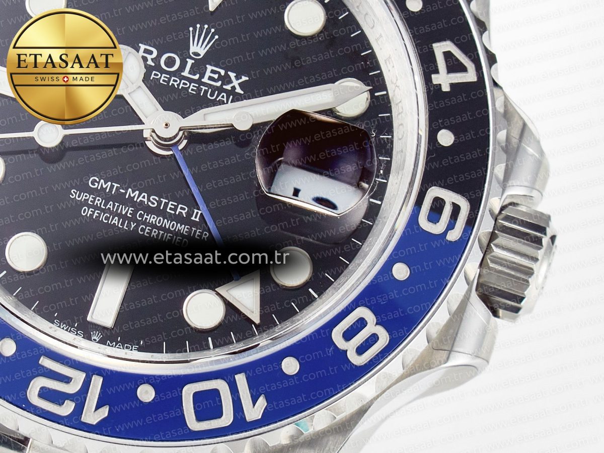 Rolex GMT-Master II 126710 BLNR Blue/Black Ceramic QF 1:1 Best Edition on Jubilee Bracelet VR3285 CHS - Görsel 12