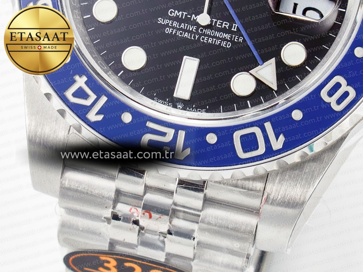 Rolex GMT-Master II 126710 BLNR Blue/Black Ceramic QF 1:1 Best Edition on Jubilee Bracelet VR3285 CHS - Görsel 13