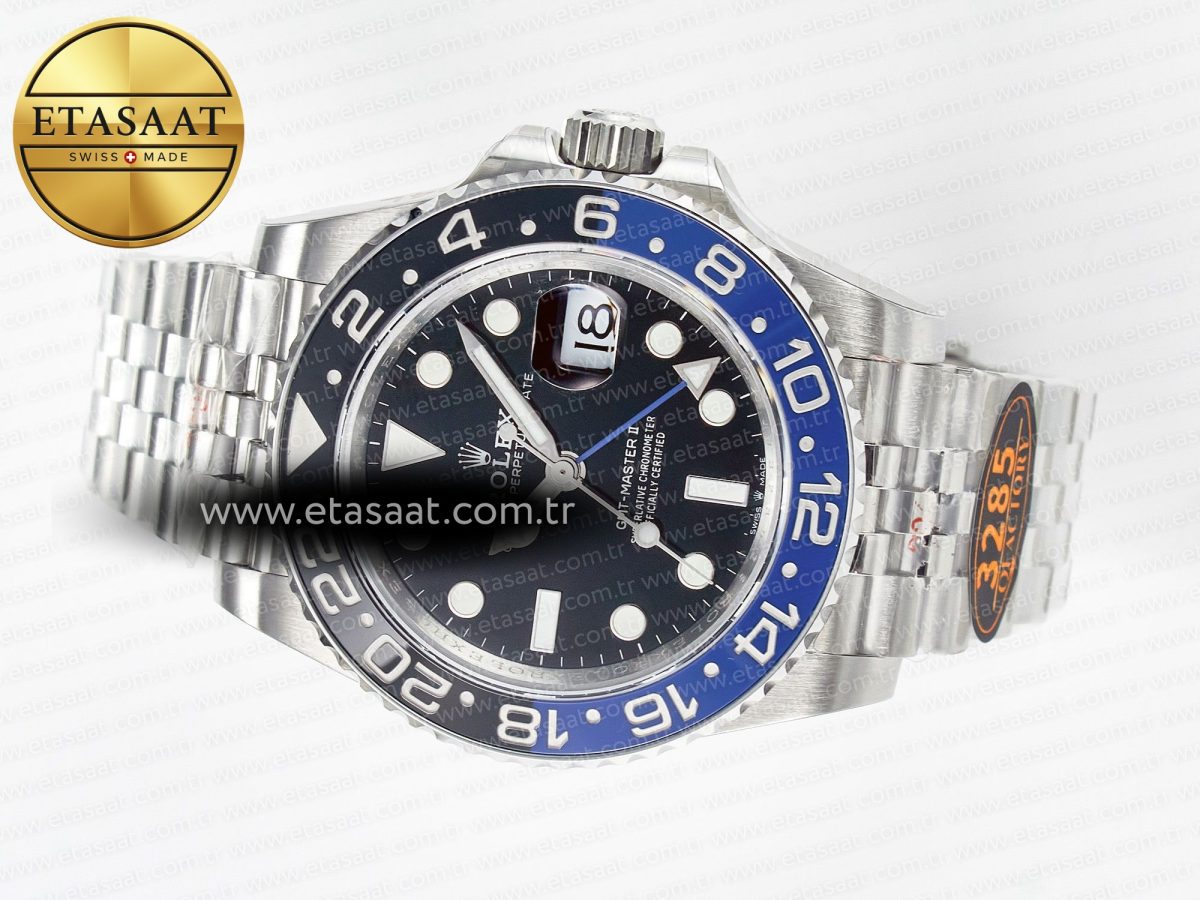 Rolex GMT-Master II 126710 BLNR Blue/Black Ceramic QF 1:1 Best Edition on Jubilee Bracelet VR3285 CHS - Görsel 9