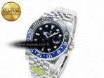 Rolex GMT-Master II 126710 BLNR Clean Black/Blue Ceramic 904L Steel Best Edition on Jubilee Bracelet DD3285