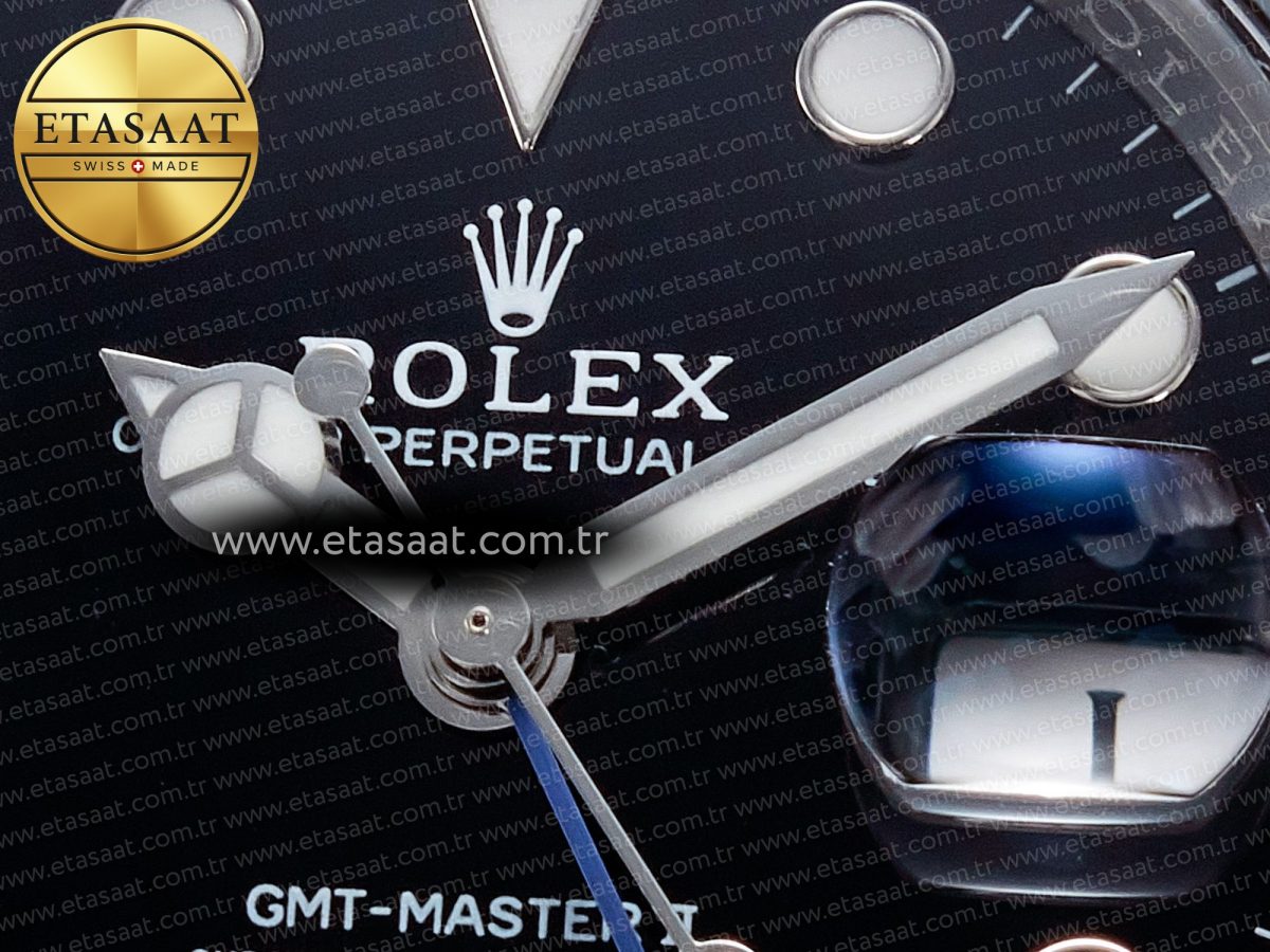 Rolex GMT-Master II 126710 BLNR Clean Black/Blue Ceramic 904L Steel Best Edition on Jubilee Bracelet DD3285 - Görsel 10