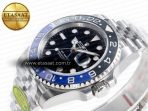 Rolex GMT-Master II 126710 BLNR Clean Black/Blue Ceramic 904L Steel Best Edition on Jubilee Bracelet DD3285 - Görsel 6