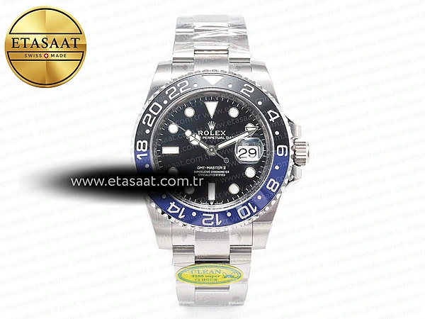 Rolex GMT-Master II 126710 BLNR Mavi/Siyah Seramik SH3285 Eta Saat - 1:1 Süper Klon Replika Saat