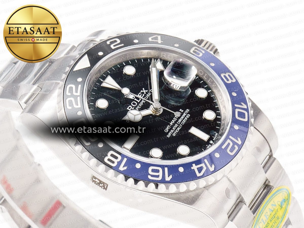 Rolex GMT-Master II 126710 BLNR Clean Black/Blue Ceramic 904L Steel Best Edition on Oyster Bracelet DD3285 CHS - Görsel 7