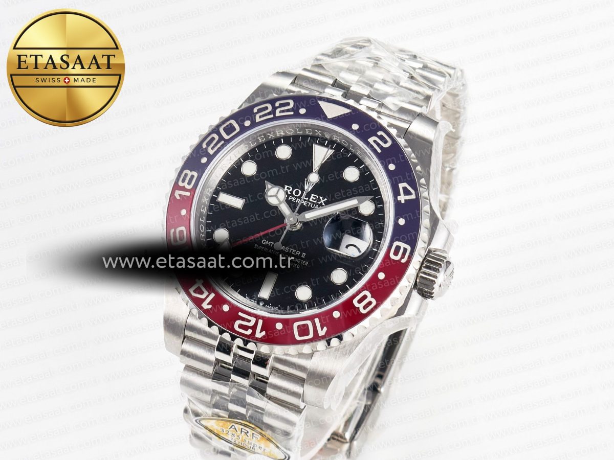 Rolex GMT-Master II 126710 BLRO Blue/Red Ceramic 904L ARF 1:1 Best Edition on Jubilee Bracelet SH3285 V3 - Görsel 2