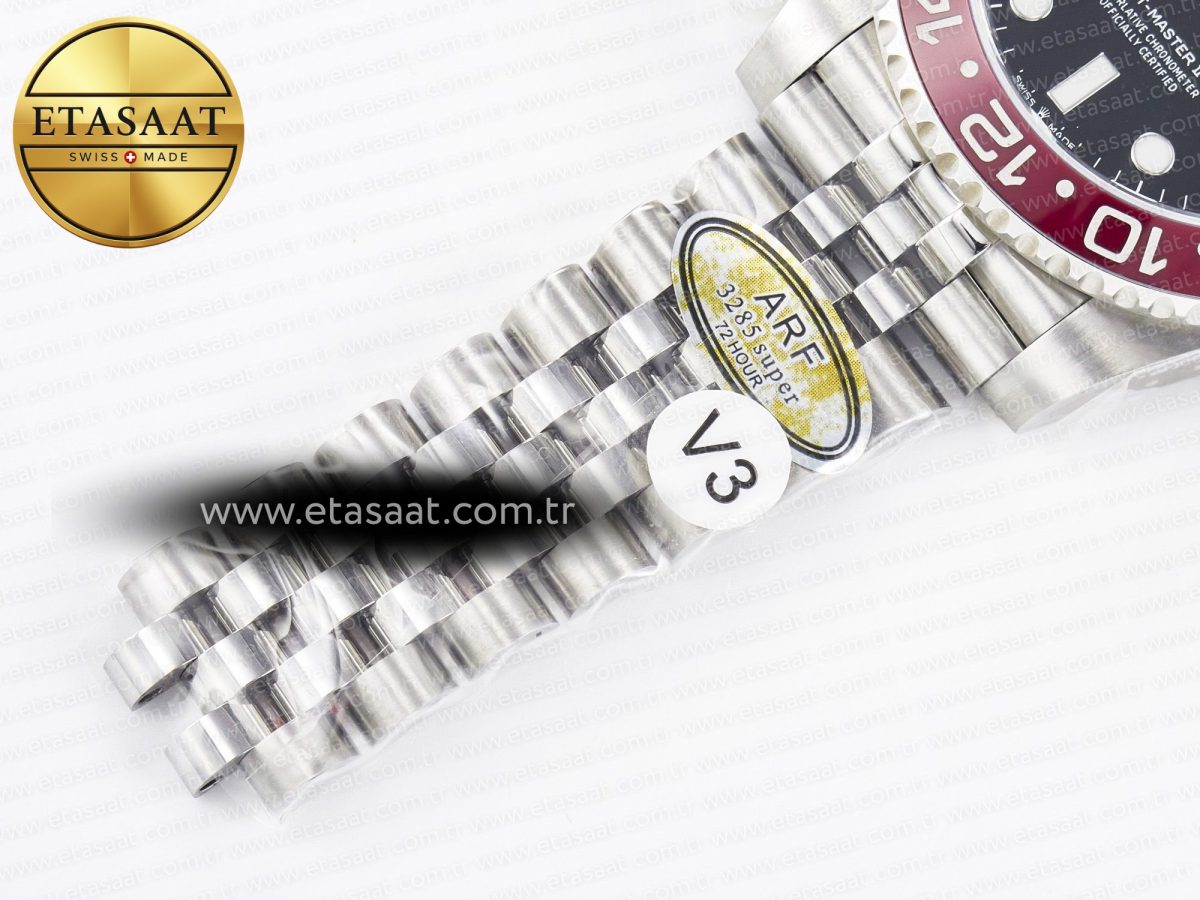 Rolex GMT-Master II 126710 BLRO Blue/Red Ceramic 904L ARF 1:1 Best Edition on Jubilee Bracelet SH3285 V3 - Görsel 26