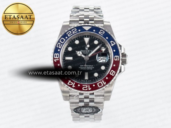 Rolex GMT-Master II 126710 BLRO Mavi/Kırmızı Seramik V4 Eta Saat - 1:1 Süper Klon Replika Saat