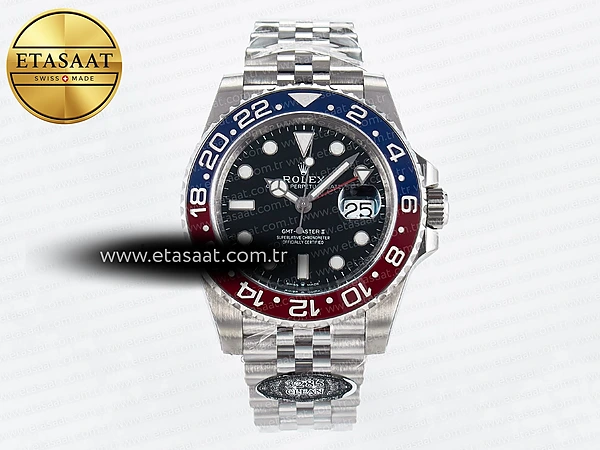 Rolex GMT-Master II 126710 BLRO Mavi/Kırmızı Seramik V4 Eta Saat - 1:1 Süper Klon Replika Saat