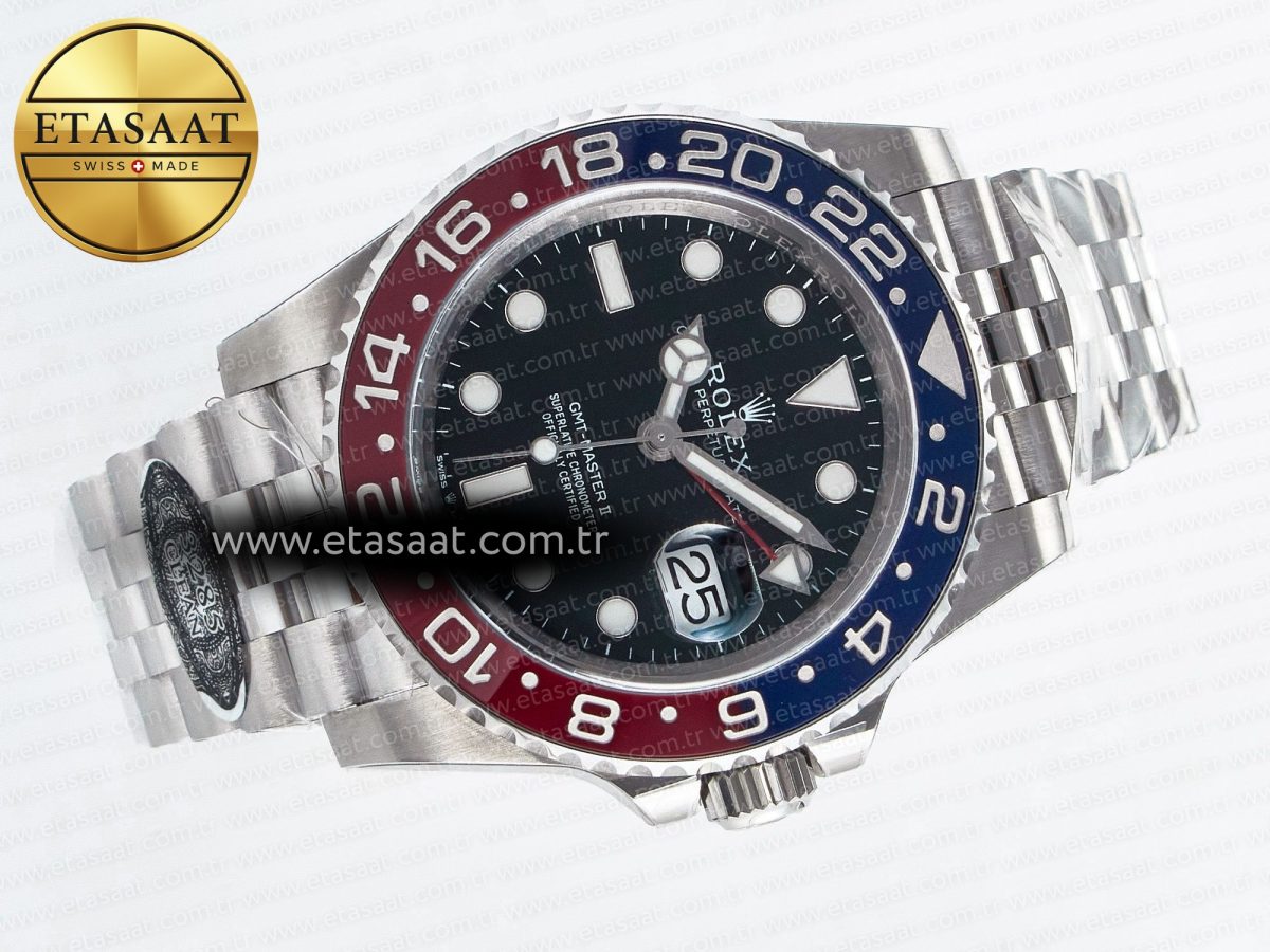 Rolex GMT-Master II 126710 BLRO Blue/Red Ceramic Clean Factory Best Edition on Jubilee Bracelet DD3285 CHS V2 - Görsel 8