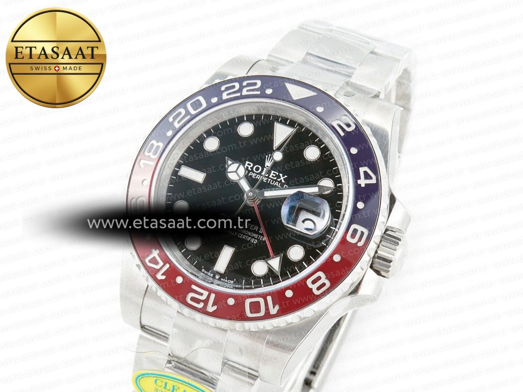 gmt master ii 126710 blro blue red ceramic clean factory best edition on oyster bracelet dd3285 chs v22