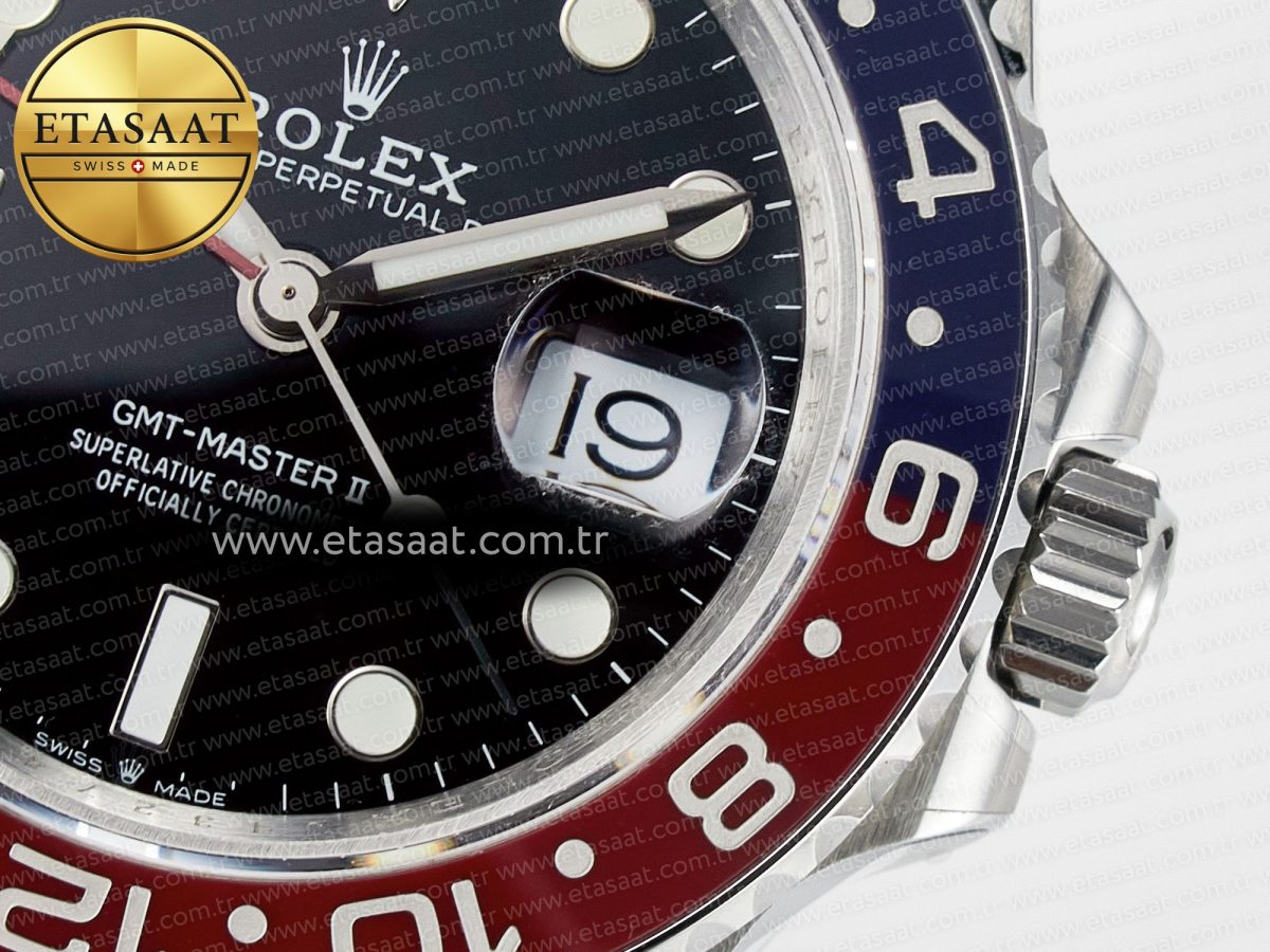 Rolex GMT-Master II 126710 BLRO Blue/Red Ceramic QF 1:1 Best Edition on Jubilee Bracelet VR3285 CHS - Görsel 12