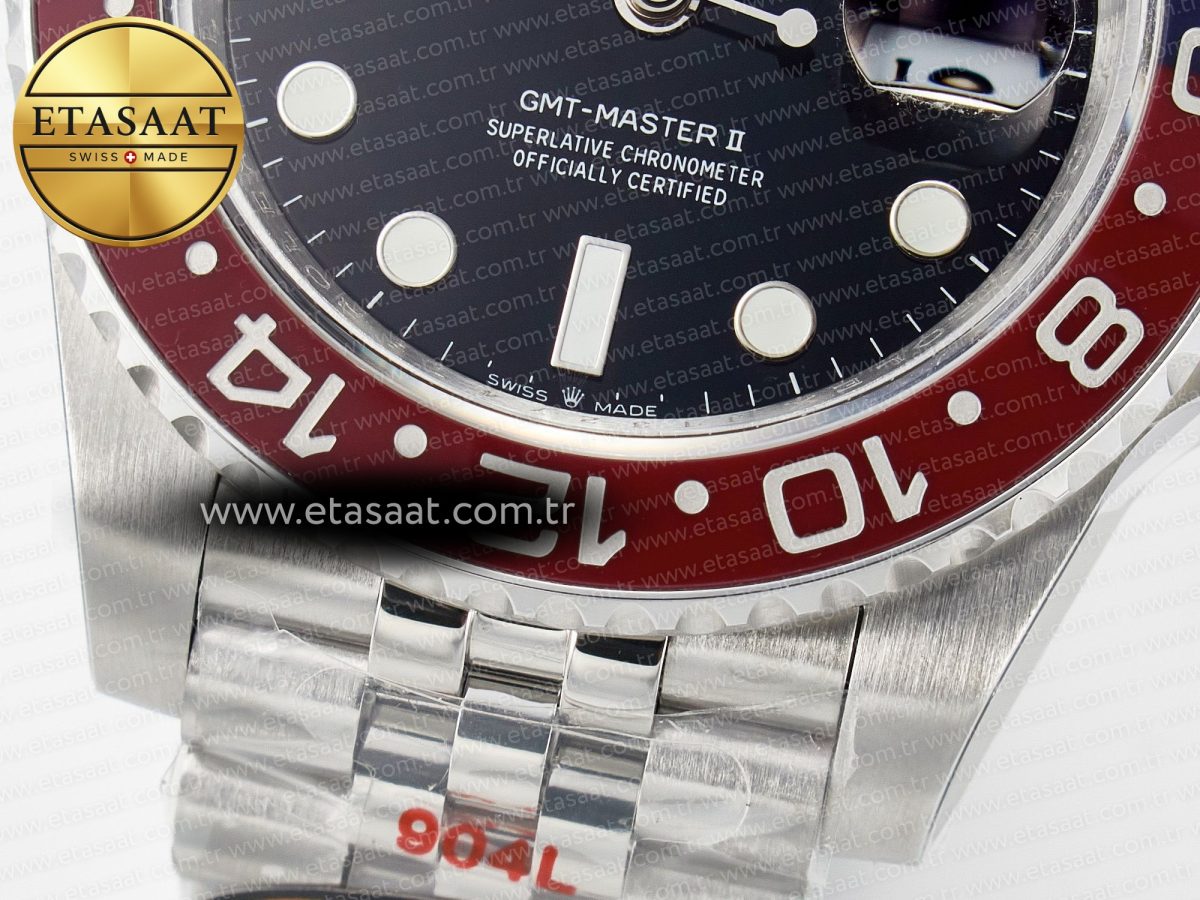 Rolex GMT-Master II 126710 BLRO Blue/Red Ceramic QF 1:1 Best Edition on Jubilee Bracelet VR3285 CHS - Görsel 13