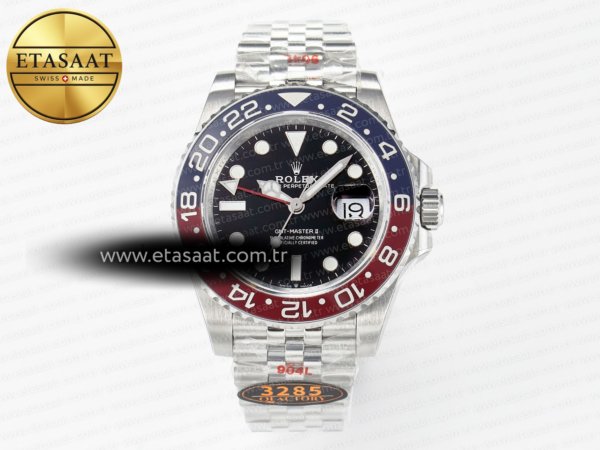 Rolex GMT-Master II 126710 BLRO Mavi/Kırmızı Seramik V2 Eta Saat - 1:1 Süper Klon Replika Saat