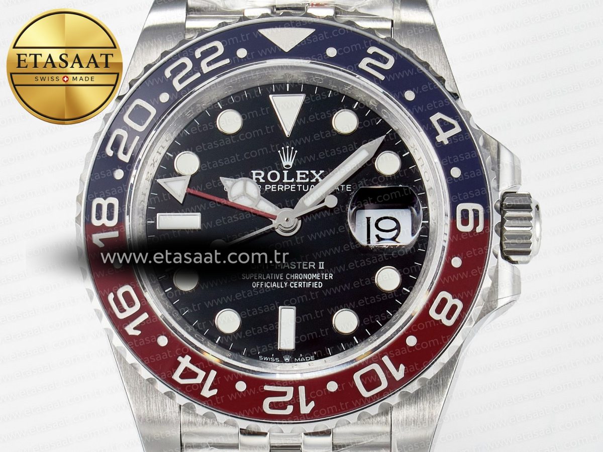 Rolex GMT-Master II 126710 BLRO Blue/Red Ceramic QF 1:1 Best Edition on Jubilee Bracelet VR3285 CHS - Görsel 4