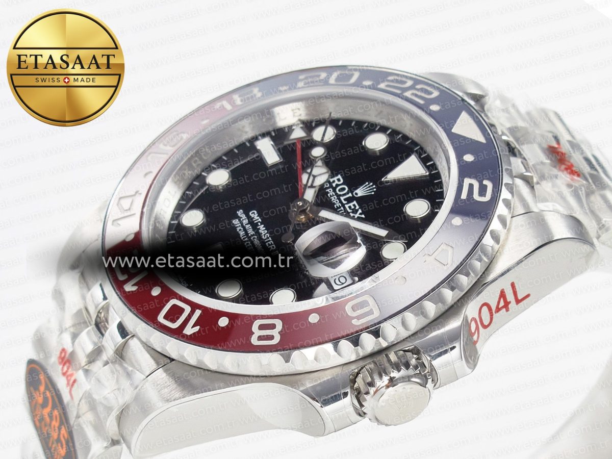 Rolex GMT-Master II 126710 BLRO Blue/Red Ceramic QF 1:1 Best Edition on Jubilee Bracelet VR3285 CHS - Görsel 6