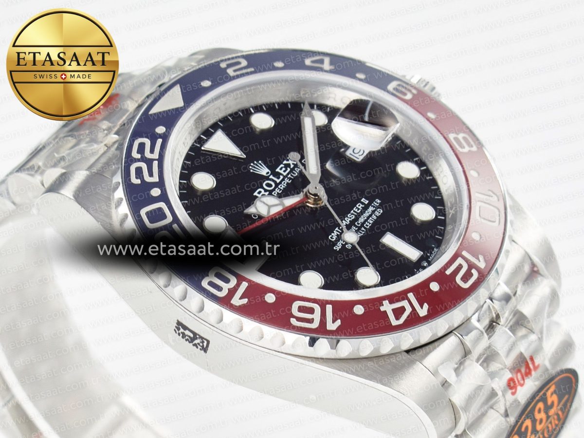 Rolex GMT-Master II 126710 BLRO Blue/Red Ceramic QF 1:1 Best Edition on Jubilee Bracelet VR3285 CHS - Görsel 7
